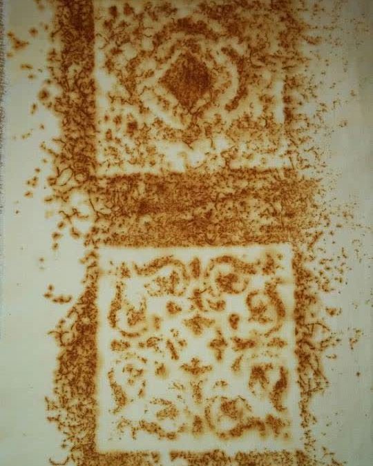 סדנת צביעה והדפס עם חלודה מפגש אחד ב- 19/9/16 ; ב-7/11/16