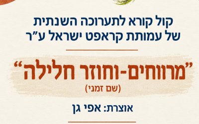 קול קורא לתערוכה השנתית של עמותת קראפט ישראל ע"ר "מרווחים-וחוזר חלילה"(שם זמני) אוצרת: אפי גן
